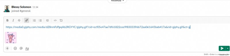 Slack에서 GIF를 보내는 방법 