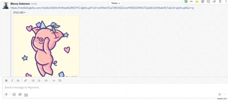 Slack에서 GIF를 보내는 방법 