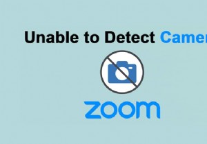 Fix Zoom이 카메라를 감지할 수 없음 