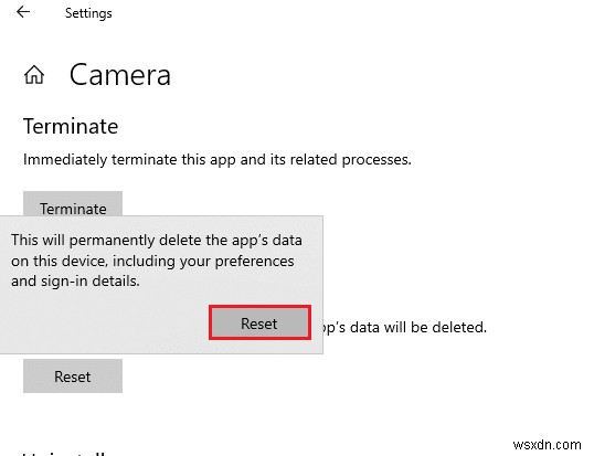 Windows 10에서 카메라가 연결되지 않은 0xC00D36D5 수정 