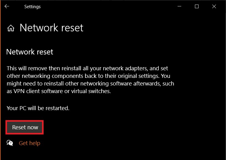 Windows 10에서 네트워크 설정을 재설정하는 방법 