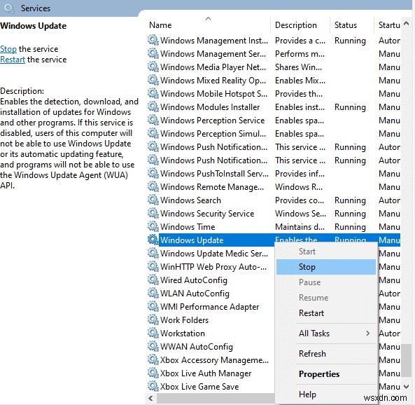 Windows 10에서 Windows 업데이트 구성 요소를 재설정하는 방법 