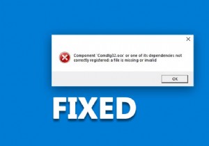 Windows 10에서 COMDLG32.OCX 누락 수정 