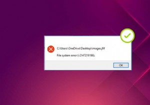 Windows 10 파일 시스템 오류 2147219196 수정 