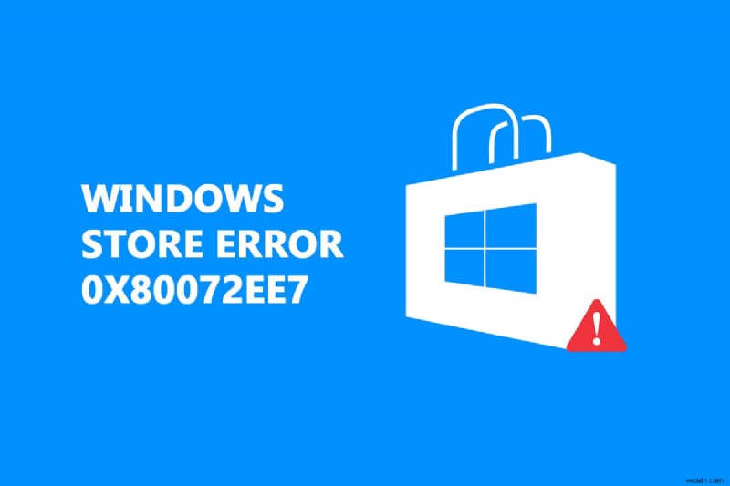 Windows 스토어 오류 0x80072ee7 수정 