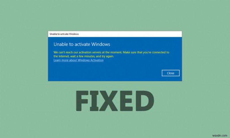 Windows 10 정품 인증 오류 0x80072ee7 수정 