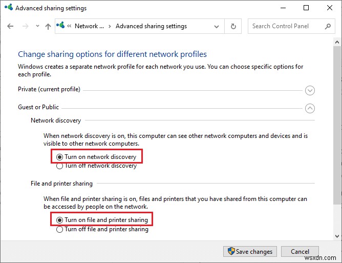 Windows 10에서 네트워크 검색을 켜는 방법 