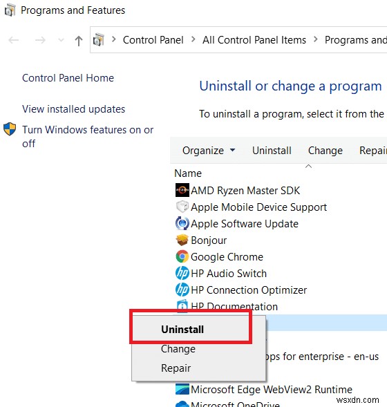 Windows 10에서 McAfee LiveSafe를 제거하는 방법 