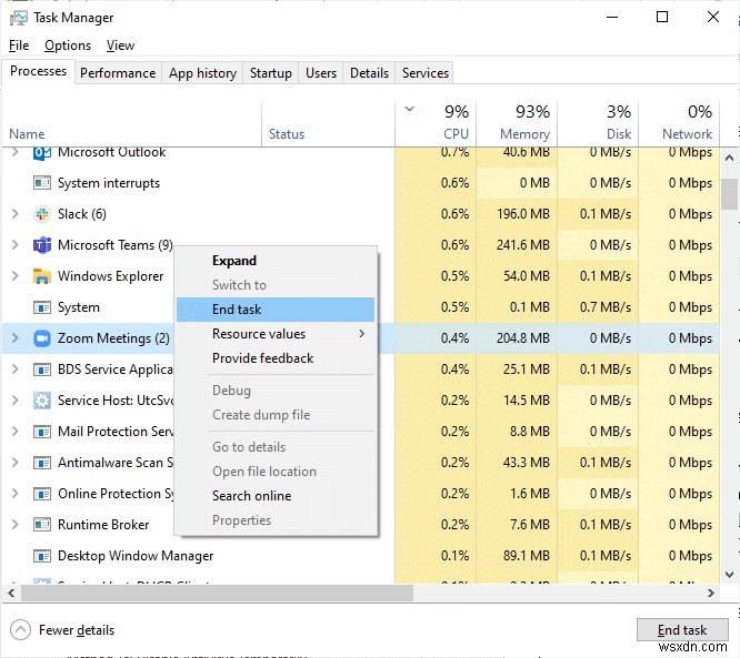 Windows 10에서 확대/축소 오류 코드 1001을 수정하는 방법 