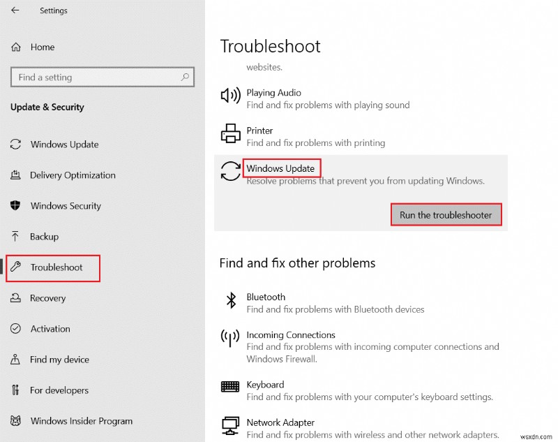 Windows 10 업데이트 오류 0x80190001 수정 