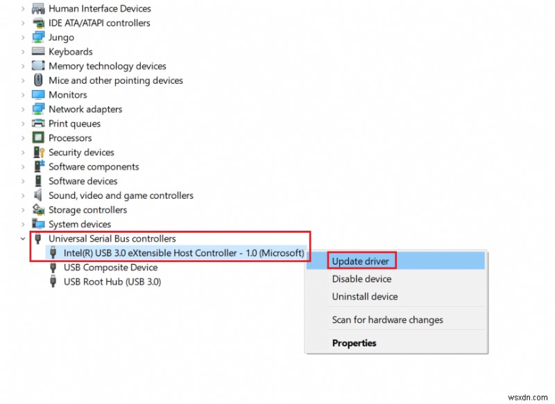 Windows 10에서 USB 포트의 전원 서지 수정 