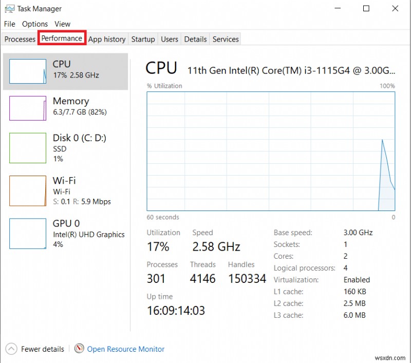 Windows 10에서 RAM 주파수를 확인하는 방법 