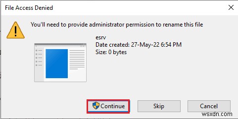 Windows 10에서 Esrv.exe 응용 프로그램 오류 수정 