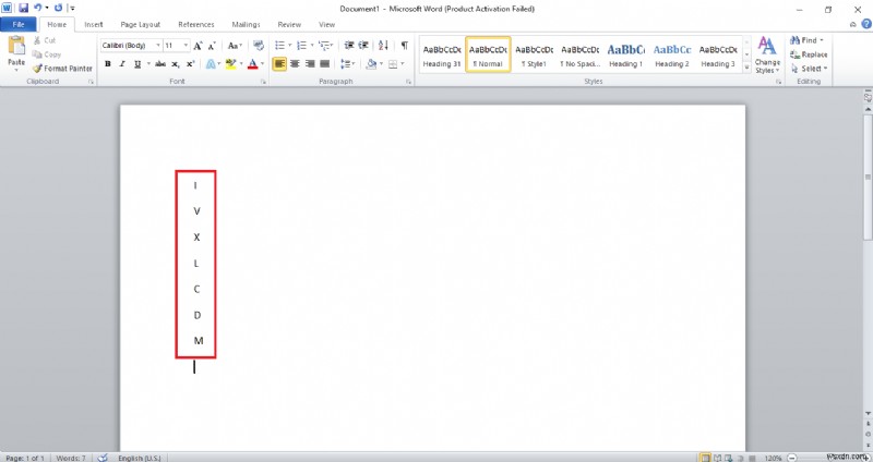 Word에서 로마 숫자를 쓰는 방법 