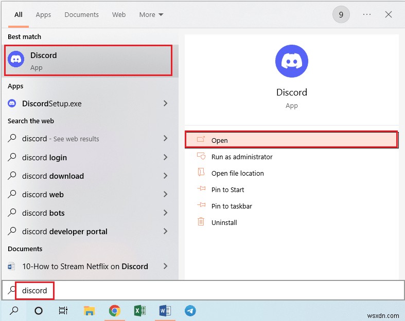 Windows 10에서 Discord 아이콘의 Red Dot 수정