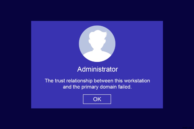 이 워크스테이션과 기본 도메인 간의 신뢰 관계 수정 실패 