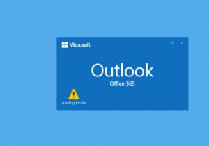 Windows 10에서 프로필을 로드할 때 Outlook이 멈추는 문제 수정 