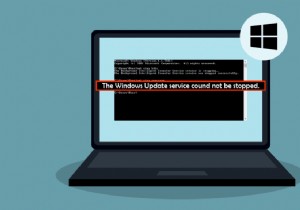 Windows 업데이트 서비스를 중지할 수 없는 문제 수정 