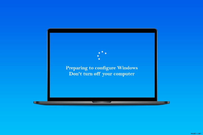 Windows 10 구성 준비 중 멈춤 수정 