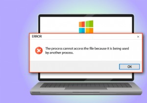 Windows 10에서 프로세스가 파일에 액세스할 수 없음 오류 수정 