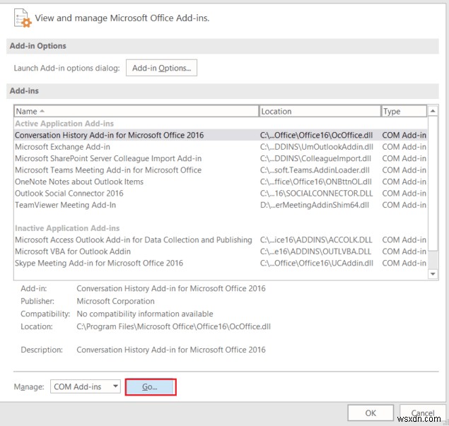 Windows 10에서 서버에 연결하려는 Outlook 수정 