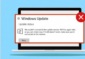 Windows 10에서 업데이트 서비스에 연결할 수 없는 문제 수정 