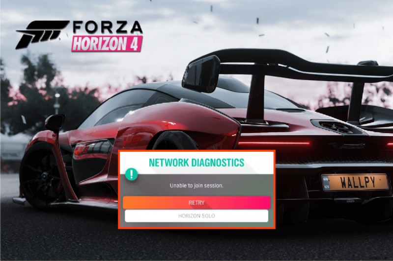 Xbox One 또는 PC에서 Forza Horizon 4가 세션에 참여할 수 없는 문제 수정 