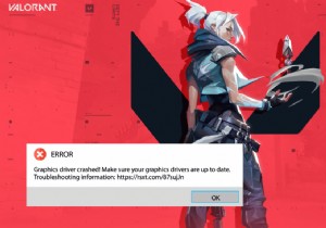 Windows 10에서 충돌하는 Valorant 그래픽 드라이버 수정 