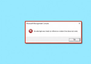 Windows 10에서 토큰을 참조하려는 시도 수정 