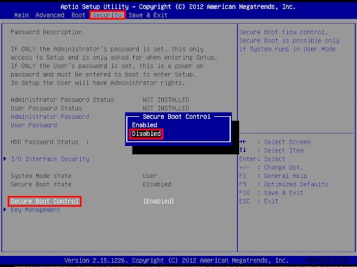 펌웨어 운영 체제 또는 UEFI 드라이버에서 시스템에서 발견된 무단 변경 수정 