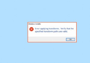 Windows 10에서 변환 적용 오류 수정 