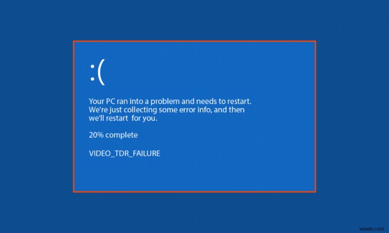 Windows 10에서 MSDN Bugcheck 비디오 TDR 오류 수정 