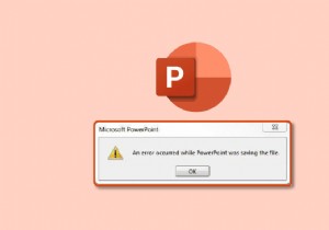 파일 오류를 저장하지 않는 PowerPoint 수정 
