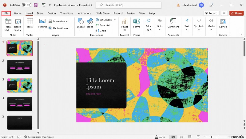 파일 오류를 저장하지 않는 PowerPoint 수정 