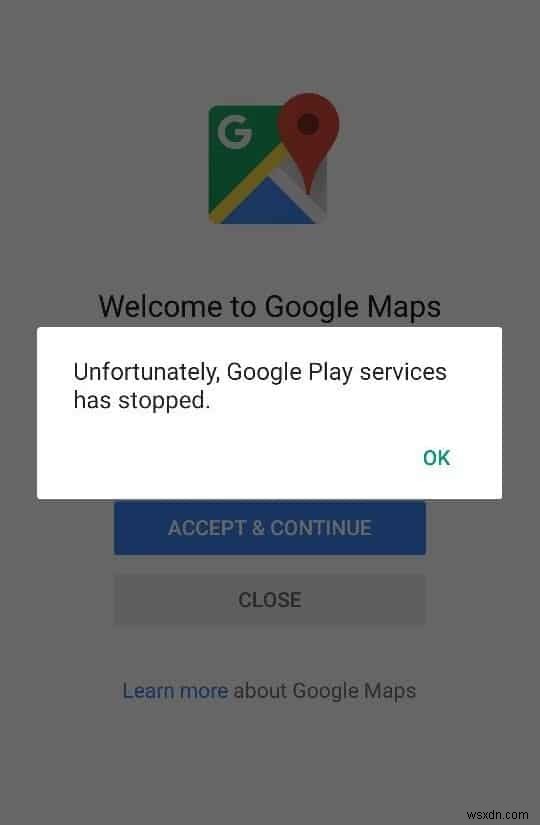 불행하게도 Google Play 서비스가 작동하지 않는 오류 수정