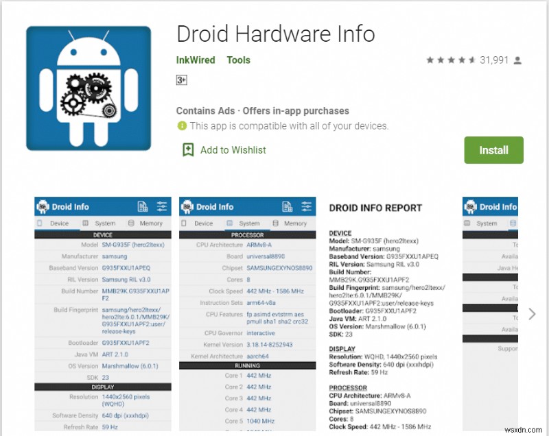 Android 휴대전화의 하드웨어를 확인하는 15가지 앱