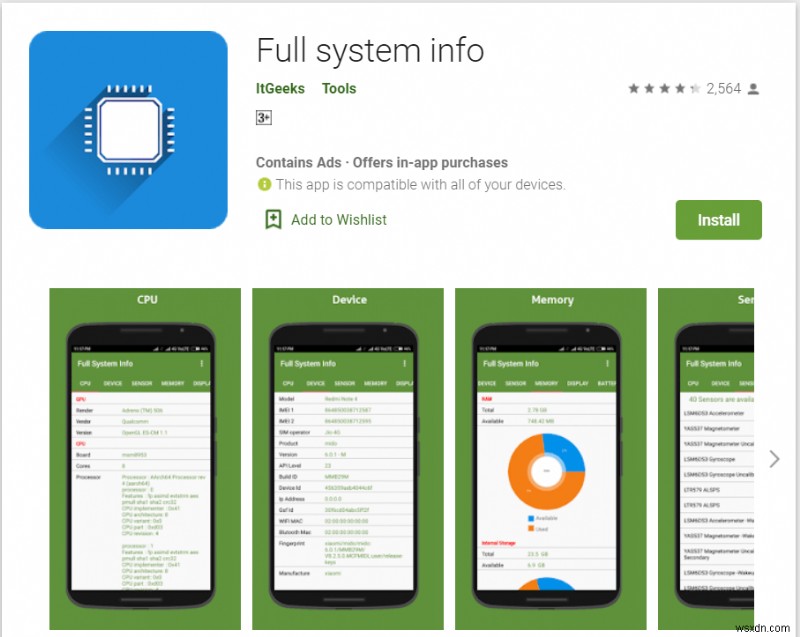 Android 휴대전화의 하드웨어를 확인하는 15가지 앱