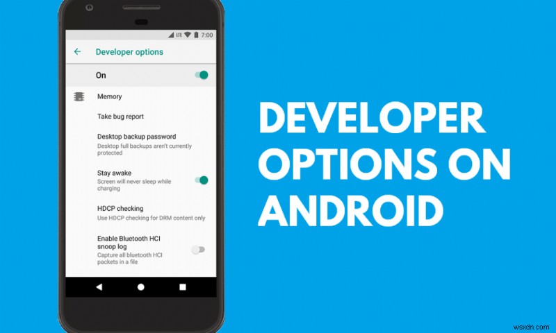 Android 전화에서 개발자 옵션 활성화 또는 비활성화