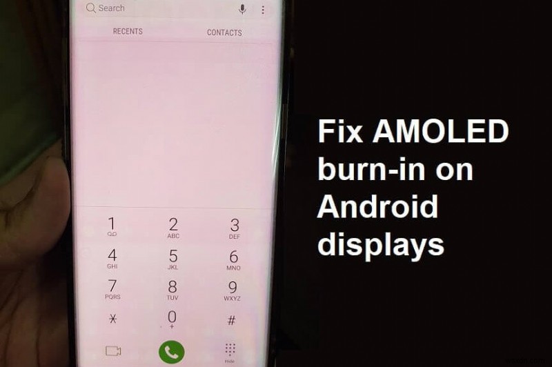 AMOLED 또는 LCD 디스플레이의 화면 번인 문제 해결