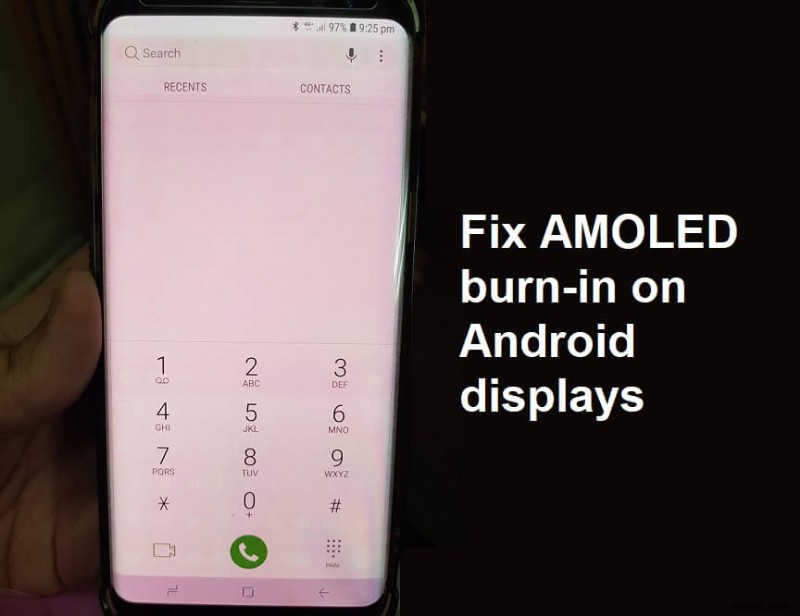 AMOLED 또는 LCD 디스플레이의 화면 번인 문제 해결