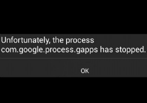 수정 불행히도 com.google.process.gapps 프로세스가 오류를 중지했습니다.