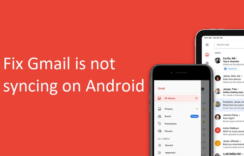 Gmail 앱이 Android에서 동기화되지 않는 문제 수정