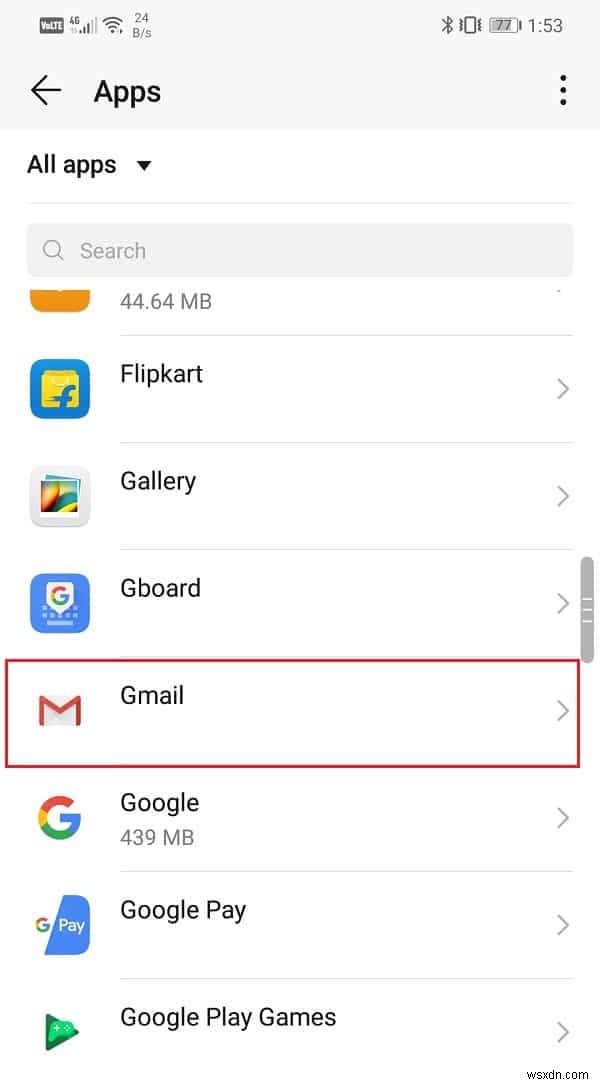 Gmail 앱이 Android에서 동기화되지 않는 문제 수정