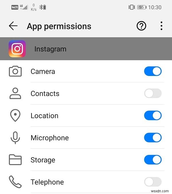 Android의 Instagram 카메라에 액세스할 수 없는 문제 수정