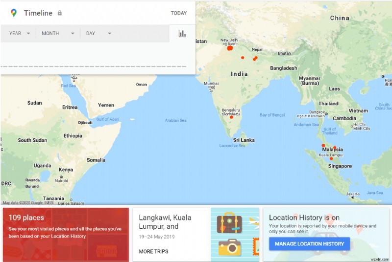 Google 지도에서 위치 기록을 보는 방법