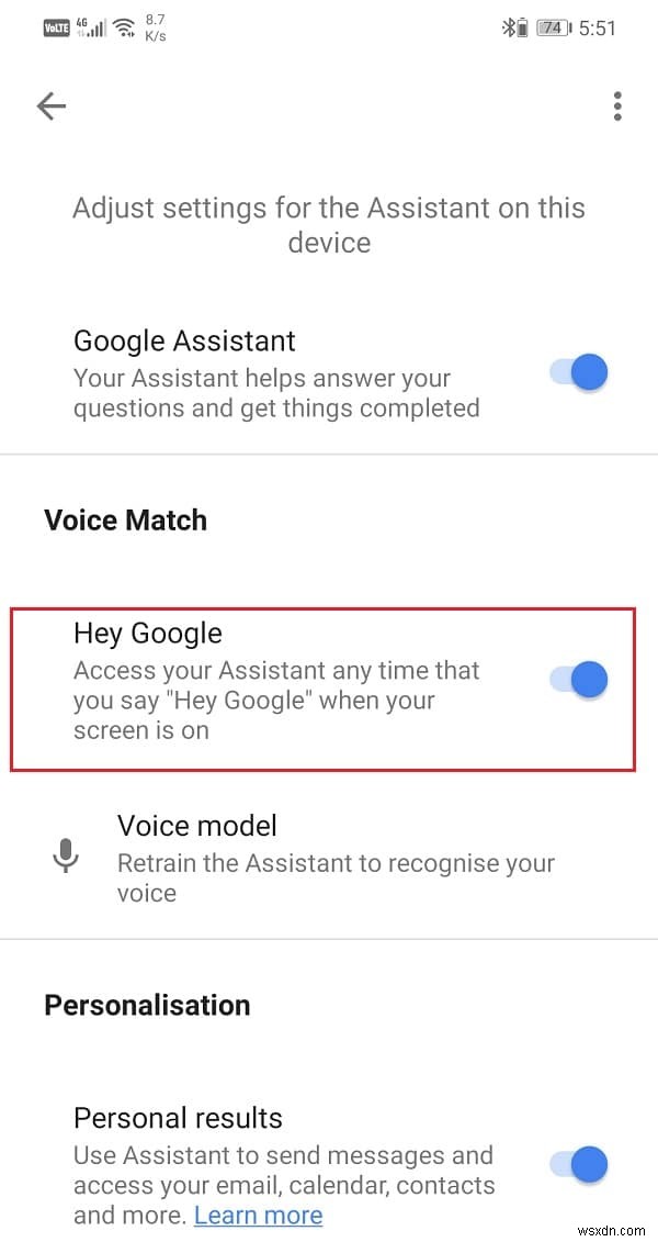 Android 휴대전화에서 OK Google을 켜는 방법