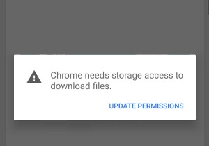 Android에서 Chrome에 저장소 액세스 필요 오류 수정