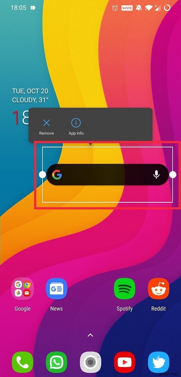 Android 홈 화면에서 Google 검색 창을 다시 가져오는 방법