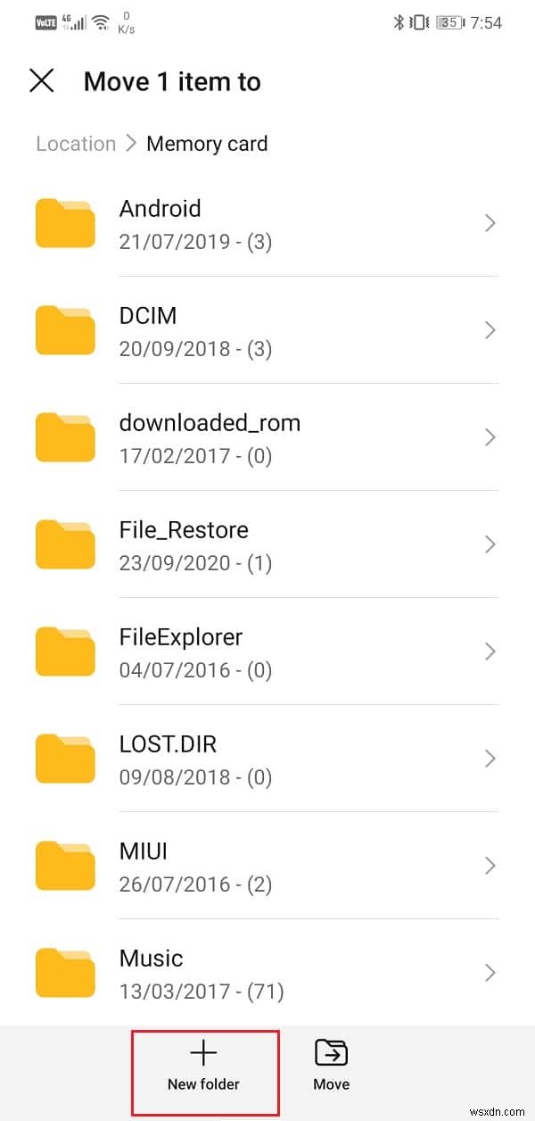 Android 내부 저장소에서 SD 카드로 파일을 전송하는 방법