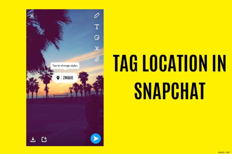 Snapchat에서 위치에 태그를 지정하는 방법 